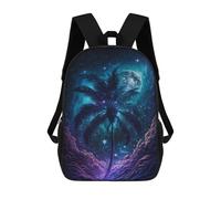 sinyumoney 3D Printed 17inch Backpack Galactic Palm Dream Children's Travel Lightweight School Bags Boys Girls School Bag for Middle School Students