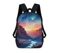 sinyumoney 3D Printed 17inch Backpack Grand Canyon from Below Children's Travel Lightweight School Bags Boys Girls School Bag for Middle School Students