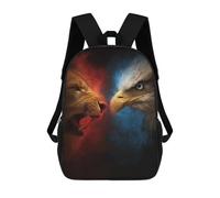 sinyumoney 3D Printed 17inch Backpack Lion Vs Eagle Epic Face-off! Children's Travel Lightweight School Bags Boys Girls School Bag for Middle School Students