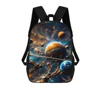 sinyumoney 3D Printed 17inch Backpack Mystery of The Universe Children's Travel Lightweight School Bags Boys Girls School Bag for Middle School Students