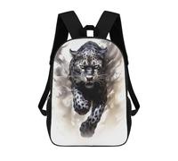 sinyumoney 3D Printed 17inch Backpack Running Black Cheetah Children's Travel Lightweight School Bags Boys Girls School Bag for Middle School Students