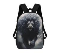 sinyumoney 3D Printed 17inch Backpack Running Dark Lion Children's Travel Lightweight School Bags Boys Girls School Bag for Middle School Students