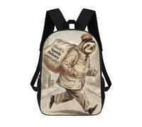 sinyumoney 3D Printed 17inch Backpack Sloth Delivery Children's Travel Lightweight School Bags Boys Girls School Bag for Middle School Students
