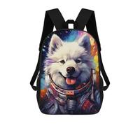 sinyumoney 3D Printed 17inch Backpack Space Dog Adventure Gear-11 Children's Travel Lightweight School Bags Boys Girls School Bag for Middle School Students