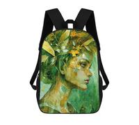 sinyumoney 3D Printed 17inch Backpack Spring Whisper Children's Travel Lightweight School Bags Boys Girls School Bag for Middle School Students