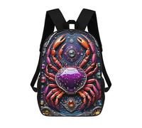 sinyumoney 3D Printed 17inch Backpack Steampunk Crab Chronicles Children's Travel Lightweight School Bags Boys Girls School Bag for Middle School Students