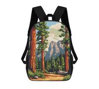 sinyumoney 3D Printed 17inch Backpack Yosemite National Park Children's Travel Lightweight School Bags Boys Girls School Bag for Middle School Students