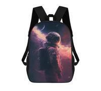 sinyumoney 3D Printed 17inch Backpacks Astronaut Space Walk Children Backpacks Kids School Backpack Cute Travel Bags Outdoor Casual Daypack for Boys