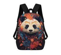 sinyumoney 3D Printed 17inch Backpacks Autumnal Panda Artwork Children Backpacks Kids School Backpack Cute Travel Bags Outdoor Casual Daypack for Boys