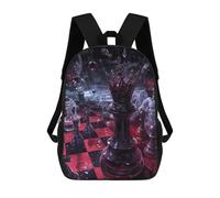 sinyumoney 3D Printed 17inch Backpacks Bloody Crimson Chess Children Backpacks Kids School Backpack Cute Travel Bags Outdoor Casual Daypack for Boys