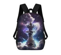 sinyumoney 3D Printed 17inch Backpacks Chess Tower of Universe Children Backpacks Kids School Backpack Cute Travel Bags Outdoor Casual Daypack for Boys