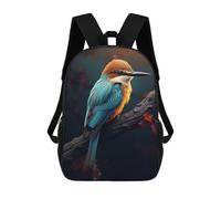 sinyumoney 3D Printed 17inch Backpacks Colorful Fantasy Bird Children Backpacks Kids School Backpack Cute Travel Bags Outdoor Casual Daypack for Boys