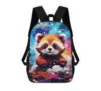 sinyumoney 3D Printed 17inch Backpacks Colorful Red Panda Artwork Children Backpacks Kids School Backpack Cute Travel Bags Outdoor Casual Daypack for Boys