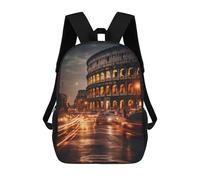 sinyumoney 3D Printed 17inch Backpacks Colosseum Rome Italy Children Backpacks Kids School Backpack Cute Travel Bags Outdoor Casual Daypack for Boys