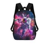 sinyumoney 3D Printed 17inch Backpacks Cosmic Astronaut Spray Painting Children Backpacks Kids School Backpack Cute Travel Bags Outdoor Casual Daypack for Boys