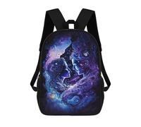 sinyumoney 3D Printed 17inch Backpacks Cosmic Love Connection-1 Children Backpacks Kids School Backpack Cute Travel Bags Outdoor Casual Daypack for Boys