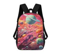 sinyumoney 3D Printed 17inch Backpacks Cosmic Planets in Space Children Backpacks Kids School Backpack Cute Travel Bags Outdoor Casual Daypack for Boys