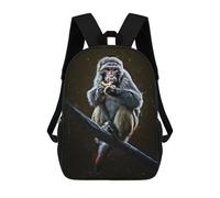 sinyumoney 3D Printed 17inch Backpacks Cute Monkey Children Backpacks Kids School Backpack Cute Travel Bags Outdoor Casual Daypack for Boys