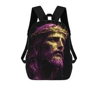 sinyumoney 3D Printed 17inch Backpacks Digital Art Portrait Children Backpacks Kids School Backpack Cute Travel Bags Outdoor Casual Daypack for Boys