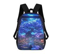 sinyumoney 3D Printed 17inch Backpacks Enchanted Night in Kyoto Children Backpacks Kids School Backpack Cute Travel Bags Outdoor Casual Daypack for Boys
