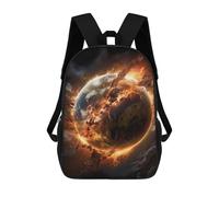 sinyumoney 3D Printed 17inch Backpacks Exploding Earth Planet Children Backpacks Kids School Backpack Cute Travel Bags Outdoor Casual Daypack for Boys