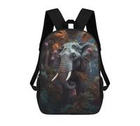 sinyumoney 3D Printed 17inch Backpacks Floral Magical Elephant Children Backpacks Kids School Backpack Cute Travel Bags Outdoor Casual Daypack for Boys