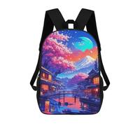 sinyumoney 3D Printed 17inch Backpacks Fuji Mount Japan Children Backpacks Kids School Backpack Cute Travel Bags Outdoor Casual Daypack for Boys