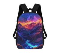 sinyumoney 3D Printed 17inch Backpacks Galactic Mountain Range Children Backpacks Kids School Backpack Cute Travel Bags Outdoor Casual Daypack for Boys