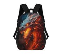 sinyumoney 3D Printed 17inch Backpacks Glowing Fire Dragon Children Backpacks Kids School Backpack Cute Travel Bags Outdoor Casual Daypack for Boys