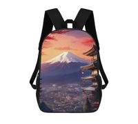 sinyumoney 3D Printed 17inch Backpacks Japan's Mount Fuji Sunset Children Backpacks Kids School Backpack Cute Travel Bags Outdoor Casual Daypack for Boys