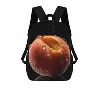 sinyumoney 3D Printed 17inch Backpacks Juicy Peach Children Backpacks Kids School Backpack Cute Travel Bags Outdoor Casual Daypack for Boys