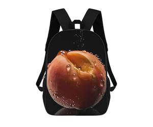 sinyumoney 3D Printed 17inch Backpacks Juicy Peach Children Backpacks Kids School Backpack Cute Travel Bags Outdoor Casual Daypack for Boys
