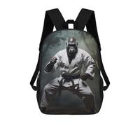 sinyumoney 3D Printed 17inch Backpacks Karate Gorilla Children Backpacks Kids School Backpack Cute Travel Bags Outdoor Casual Daypack for Boys