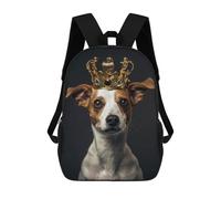 sinyumoney 3D Printed 17inch Backpacks Little Dog King Children Backpacks Kids School Backpack Cute Travel Bags Outdoor Casual Daypack for Boys