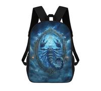 sinyumoney 3D Printed 17inch Backpacks Magical Scorpio Mirror Children Backpacks Kids School Backpack Cute Travel Bags Outdoor Casual Daypack for Boys