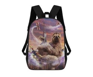 sinyumoney 3D Printed 17inch Backpacks Monster King Sloth Children Backpacks Kids School Backpack Cute Travel Bags Outdoor Casual Daypack for Boys