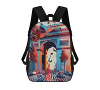 sinyumoney 3D Printed 17inch Backpacks Paris Arc De Triomphe 2 Children Backpacks Kids School Backpack Cute Travel Bags Outdoor Casual Daypack for Boys