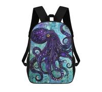 sinyumoney 3D Printed 17inch Backpacks Purple Octopus Art Print Children Backpacks Kids School Backpack Cute Travel Bags Outdoor Casual Daypack for Boys