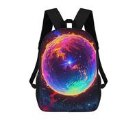 sinyumoney 3D Printed 17inch Backpacks Rainbow Planet in Space Children Backpacks Kids School Backpack Cute Travel Bags Outdoor Casual Daypack for Boys