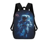 sinyumoney 3D Printed 17inch Backpacks Space Astronaut Floating Children Backpacks Kids School Backpack Cute Travel Bags Outdoor Casual Daypack for Boys