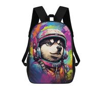 sinyumoney 3D Printed 17inch Backpacks Space Dog Explorer-102 Children Backpacks Kids School Backpack Cute Travel Bags Outdoor Casual Daypack for Boys