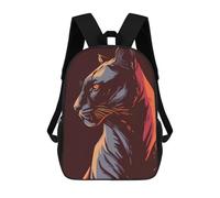 sinyumoney 3D Printed 17inch Backpacks Stylized Black Panther Portrait Children Backpacks Kids School Backpack Cute Travel Bags Outdoor Casual Daypack for Boys