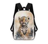 sinyumoney 3D Printed 17inch Backpacks Tiger Watersketch Drawing Children Backpacks Kids School Backpack Cute Travel Bags Outdoor Casual Daypack for Boys