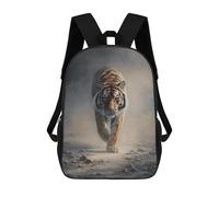 sinyumoney 3D Printed 17inch Backpacks Tiger Wildlife Painting Artwork-3 Children Backpacks Kids School Backpack Cute Travel Bags Outdoor Casual Daypack for Boys