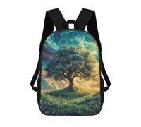 sinyumoney 3D Printed 17inch Backpacks Tree Under Starry Sky Children Backpacks Kids School Backpack Cute Travel Bags Outdoor Casual Daypack for Boys
