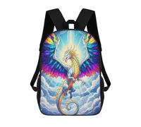 sinyumoney 3D Printed 17inch Backpacks Winged Dragon in The Sky Children Backpacks Kids School Backpack Cute Travel Bags Outdoor Casual Daypack for Boys