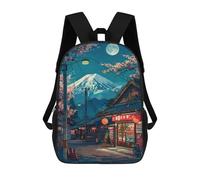 sinyumoney 3D Printed 17inch Cherry Blossom Night in Japan -2 Children's School Bags Rucksacks High Capacity Travel Kids School Bag Fashion Book Bags Boy Girl Back Pack