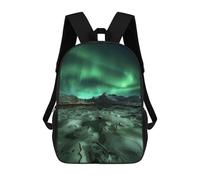 sinyumoney 3D Printed 17inch Children's Backpacks Ice Cracking Book Bags Boy Girl Kids School Bag School Backpack With Big Pockets for Kids School
