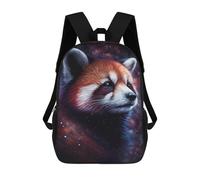 sinyumoney 3D Printed 17inch Children's Backpacks Red Panda in Space -2 Book Bags Boy Girl Kids School Bag School Backpack With Big Pockets for Kids School