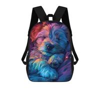 sinyumoney 3D Printed 17inch Colorful Sleeping Dogs Children's School Bags Rucksacks High Capacity Travel Kids School Bag Fashion Book Bags Boy Girl Back Pack